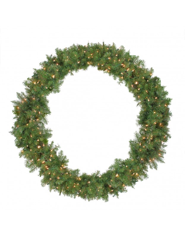 Pre-Lit Northern Pine Artificial Christmas Wreath - 48-Inch,