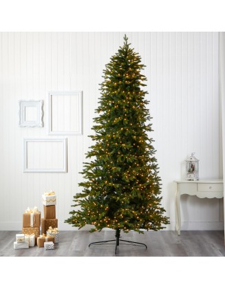 10ft. Belgium Fir “Natural Look” Artificial Christmas Tree with 1050 Clear LED Lights
