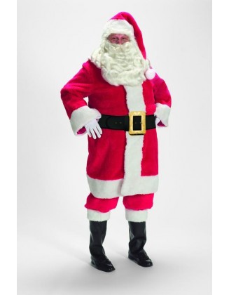 7-Piece Deluxe Red Father Christmas Costume - Adult Size XXXL