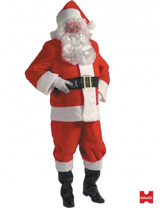 10pc Complete Plush Santa Suit Kit