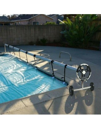 21 FT Pool Cover Reel Swimming Tube Set Solar Cover Inground Stainless Steel
