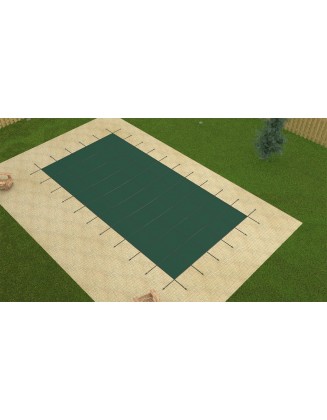 12'x24' Inground Rectangle Swimming Pool Winter Safety Cover Green Mesh 12 Year
