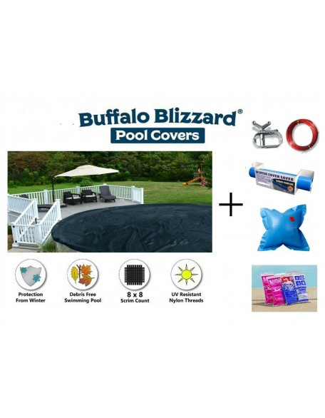 Buffalo Blizzard 24' Round Deluxe Above Ground Swimming Pool Winter Cover Kit