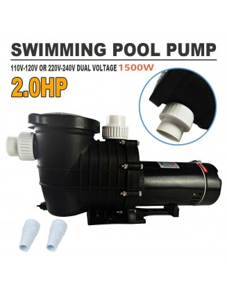 2HP Swimming Pool Pump Motor outdoor w/Strainer 115-230V In/Above Ground 1500w