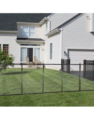 4x12 Ft Outdoor Pool Fence with Section Kit Removable Mesh Barrier for Pools
