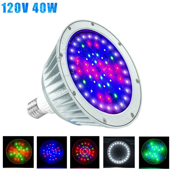 (120V 40W) LED Color Change Replace Swimming Pool Light Bulb for Pentair Hayward
