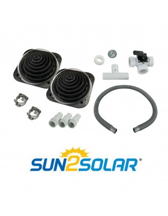 2 PACK Sun2Solar Deluxe Above Ground Swimming Pool Solar Heater w/ Bypass Valve