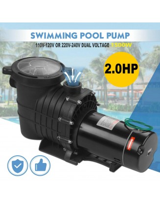2.0HP Swimming Pool Pump Motor In/Above Ground w/ Strainer Filter  1500W outdoor