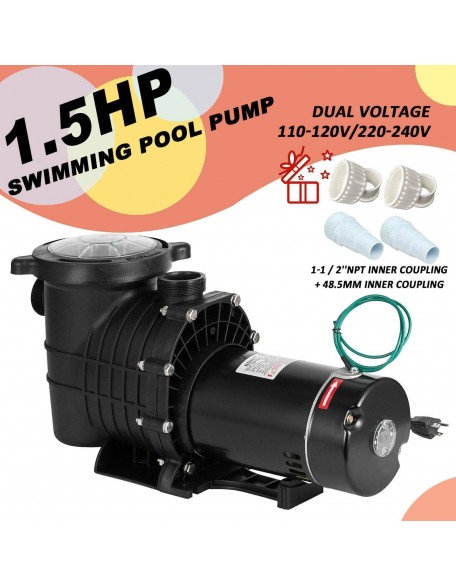 1.5/2.0HP Swimming Pool Pump Motor with Strainer Generic for outdoor Replacement