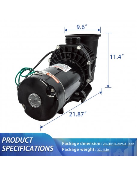 1-2.0HP Swimming Pool Water Pump Outdoor Above Ground Strainer Motor 750-1500W
