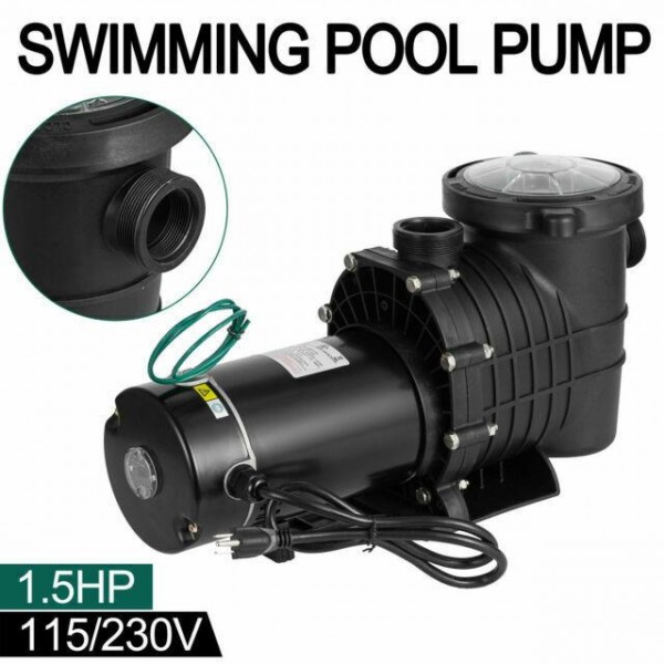 1.5 HP Swimming Pool Spa Water Pump 110 Volt Outdoor Above Ground Strainer Motor