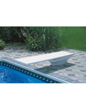 In-ground Pool Flyte Deck II Diving Stand Only w/Jig - Radiant White
