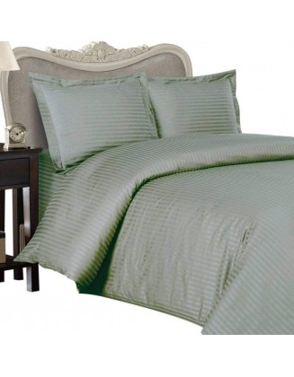 HR Decor Duvet Insert 600 GSM 5 Piece Sa68 x 90'' Down Stripes Twin XL Bedding Comforter Set (Comforter + 4 Pillowcases) 1000 TC Egyptian Cotton