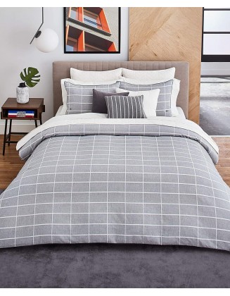 Lacoste Glide Comforter Set, Twin/Twin XL, Black/White