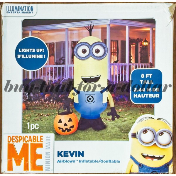 *NEW*RARE*8' ft Inflatable Minion-Despicable Me-Airblown Halloween-Kevin-Minions