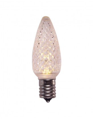 (X1000) Warm White C9 Faceted Light Bulbs. VOLUME PRICING AVAILABLE