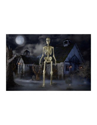 12 ft Giant-Sized Skeleton Halloween Decoration with LifeEyes LCD Eyes