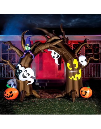 10FT TALL HALLOWEEN INFLATABLE GHOST BLOW UP ARCHWAY OUTDOOR YARD LED HOME DECOR