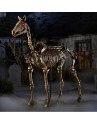 6 ft Life Size Standing Skeleton Horse Halloween Prop Home Accents