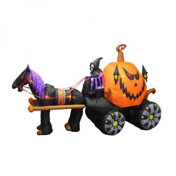 (Halloween) Inflatable ( Skeleton Ghost Driving Carriage)