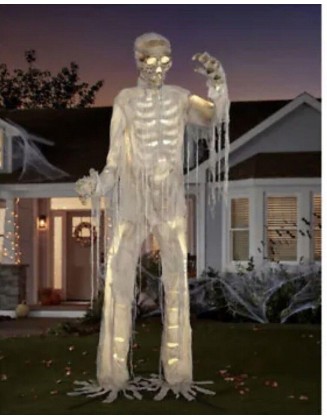12’ FT Foot Giant Skeleton Mummy Animated Halloween Prop