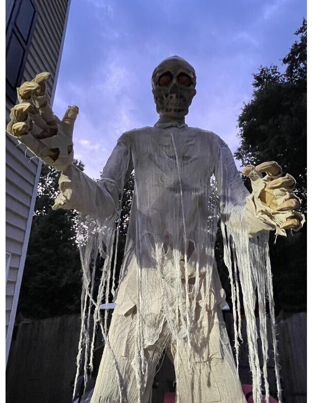 Halloween 12 Foot Skeleton Towering Mummy LED Lighted An ...