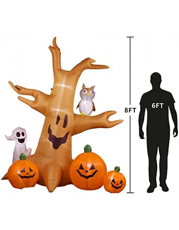 HOLLO STAR 8 Ft Halloween Inflatable Yard Decor, Blow Up ...