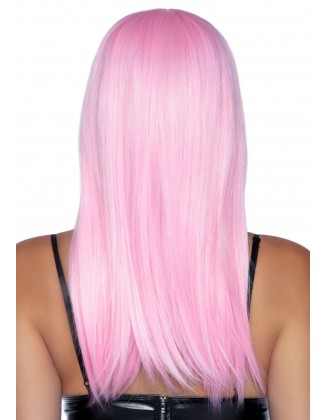 24in Long Straight Pink Wig