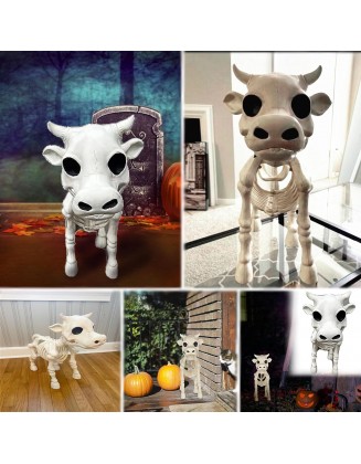 2023 Halloween Cow Skeleton Decor, Cow Skeleton Halloween Decoration, Cow Skull Halloween Skeleton Decorations, Halloween Outdoor Decor for Patio, Home, Courtyard, Lawns (1 PC)