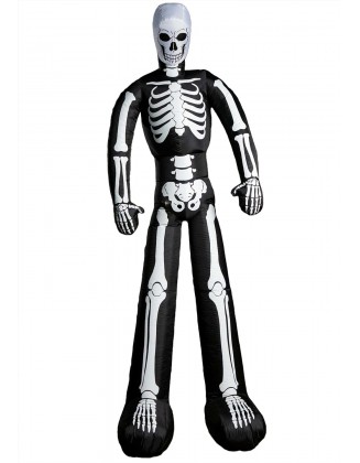 12FT Inflatable Skeleton Outdoor & Indoor Decoration, Black Bone Front Yard Airblown Display Decor Standard