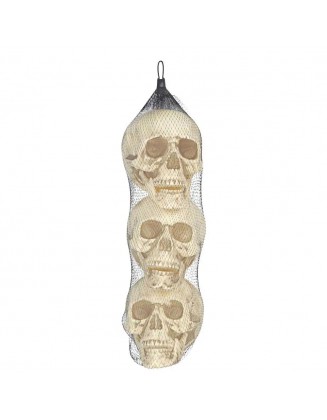 3-Piece Realistic Bag of Skulls