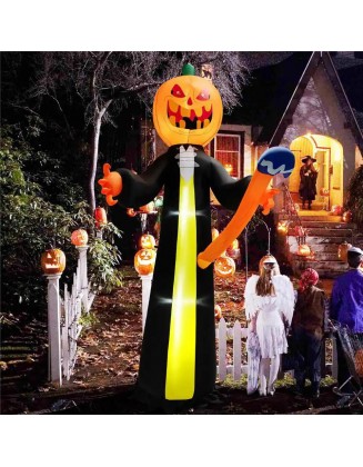 10 ft. Halloween Inflatable Pumpkin Ghosts with Built-in LEDs