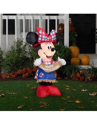 3.5 ft. H Inflatable Minnie as Scarecrow