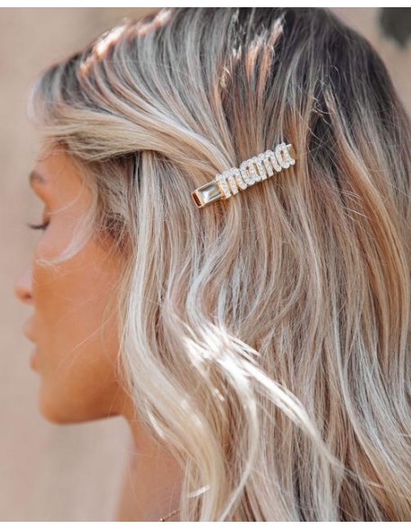 Gold Mama + Mini Hair Clip Set