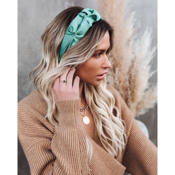 Scarlett Ruched Headband - Emerald